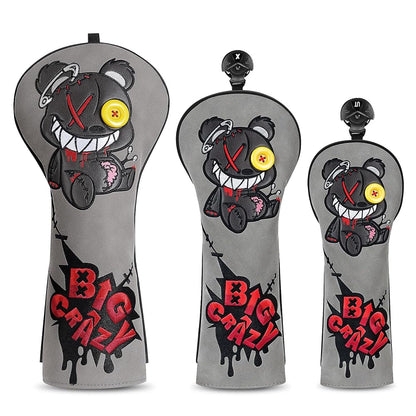 Grey Bear Head Cover Set