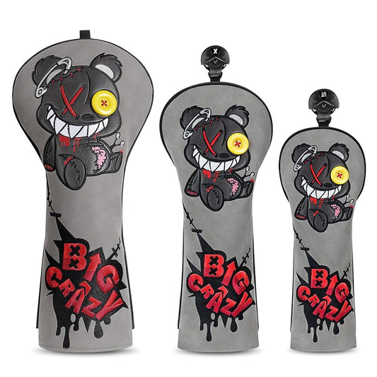 Grey Bear Head Cover Set