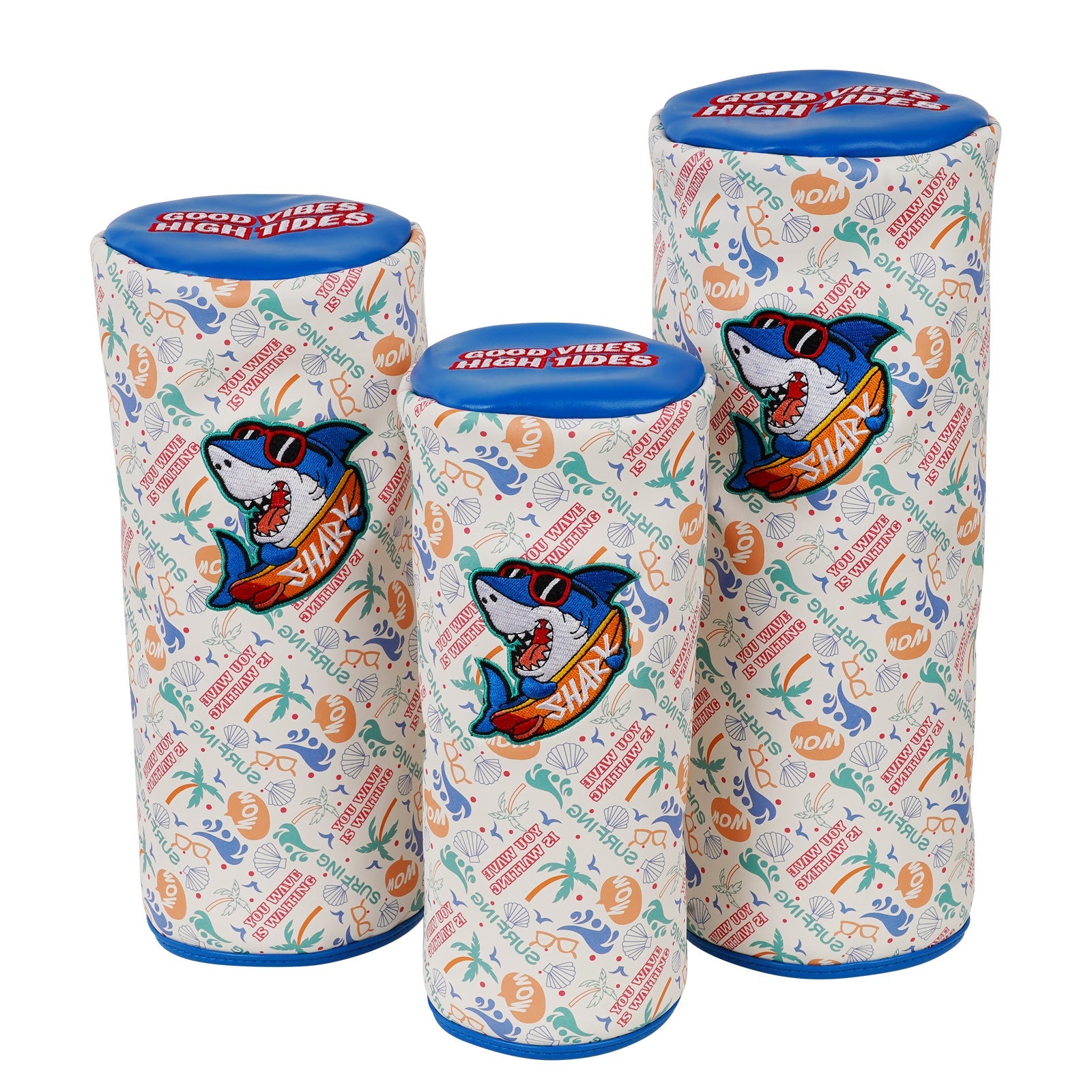 White Shark Straight Barrel Golf Head Cover Set