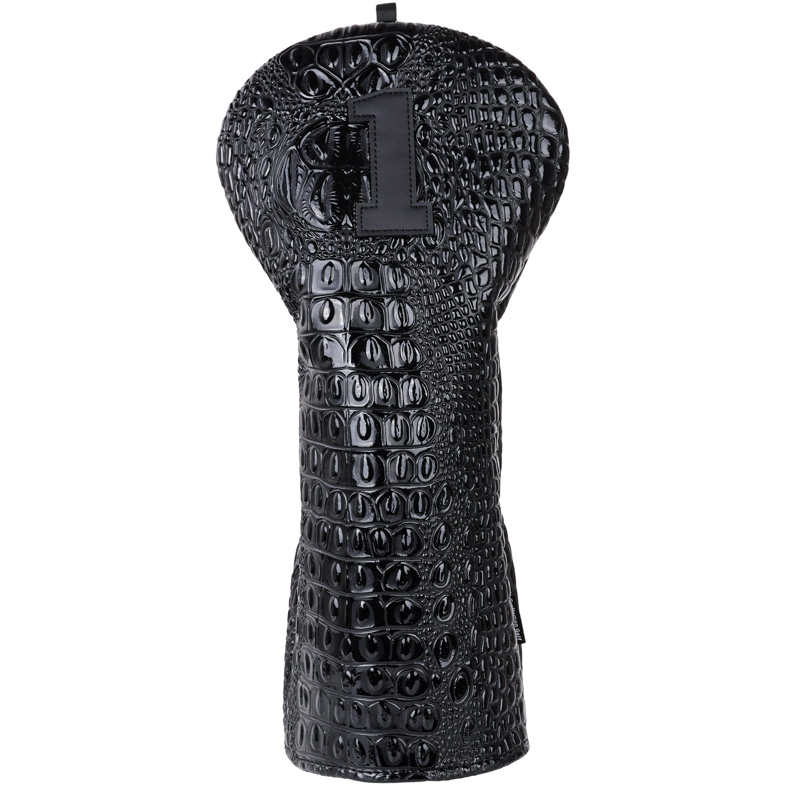 Bright Black Crocodile Golf Head Cover Set