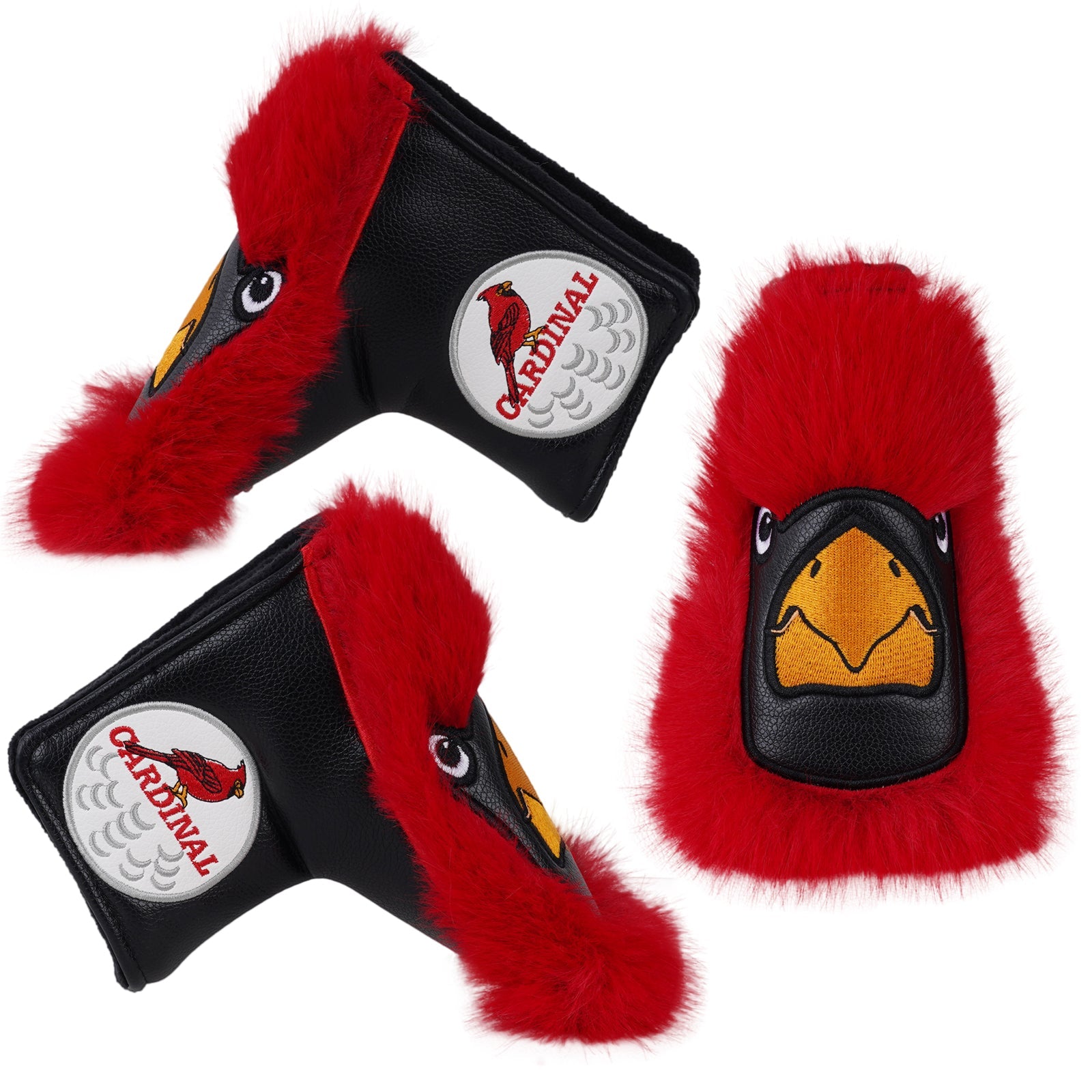 Black PU Red Bird Blade Head Cover