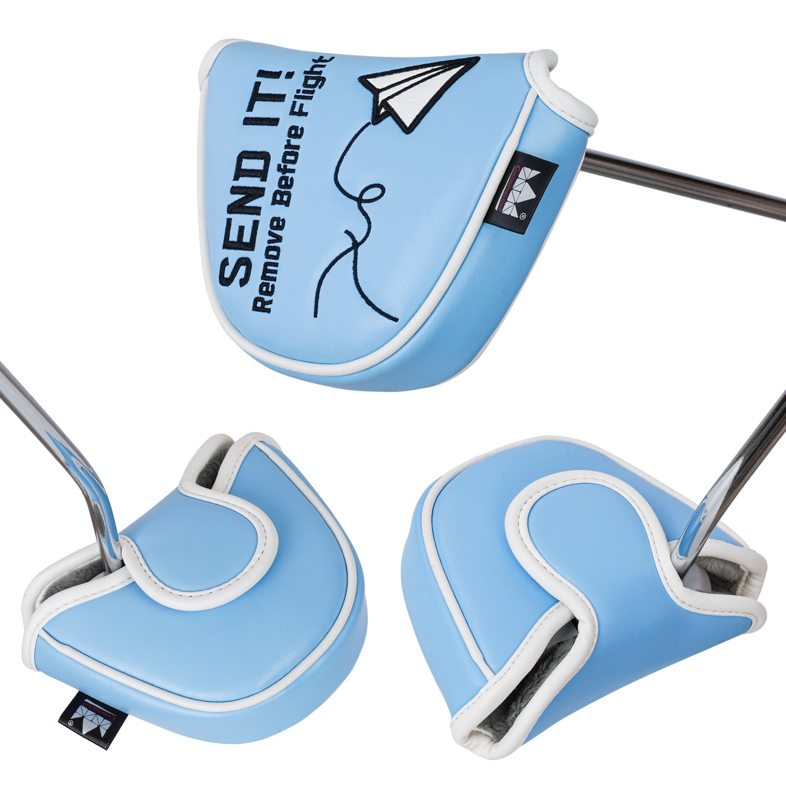 Sky Blue Airplane Mallet Head Cover