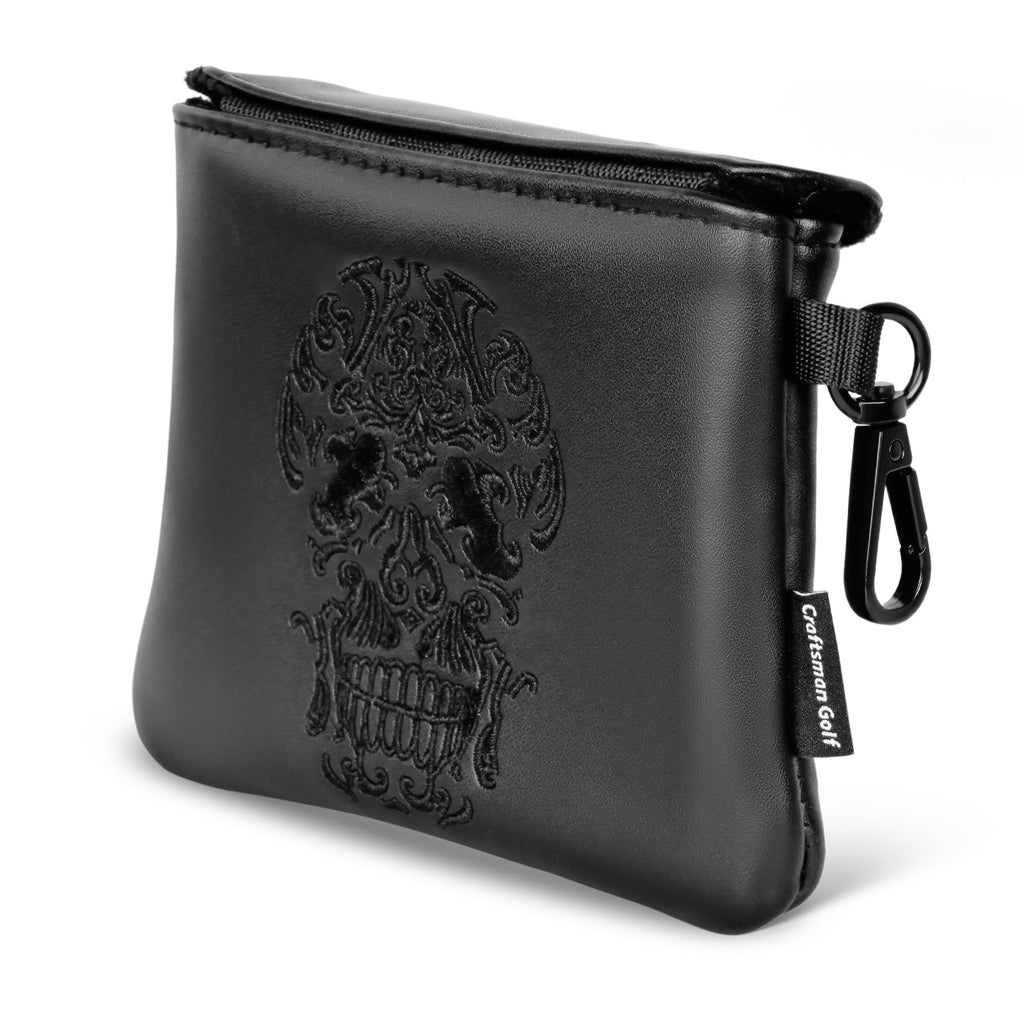 Black PU Skull Embroidery Single-ear Magnet Square Putter Cover