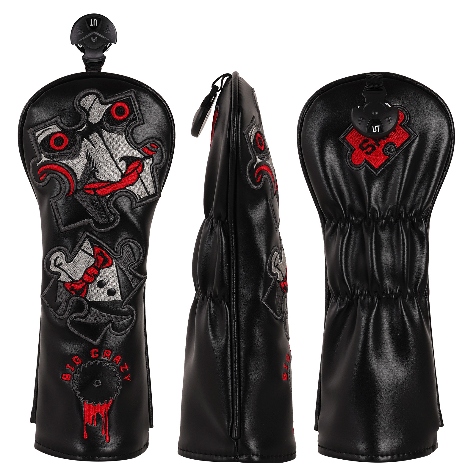 Black Saw Cry Series Embroidered Wooden Head Cover Sets