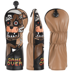 Brown Teddy Bear Embroidery Driver Fairway Hybrid Head Cover