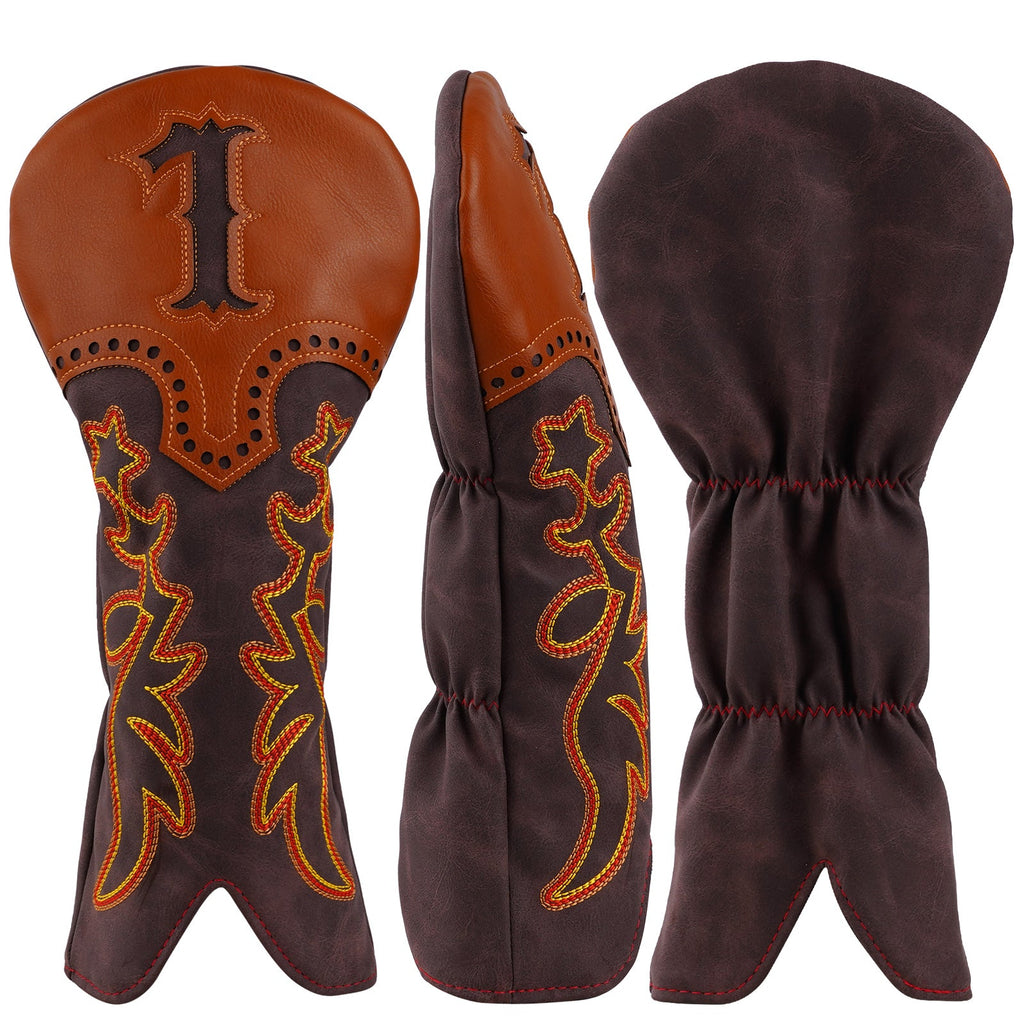 Brown Cowboy Boots Driver Head Cover