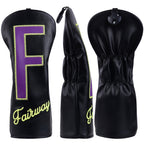 Green D Black F Apricot H Golf Head Cover Set