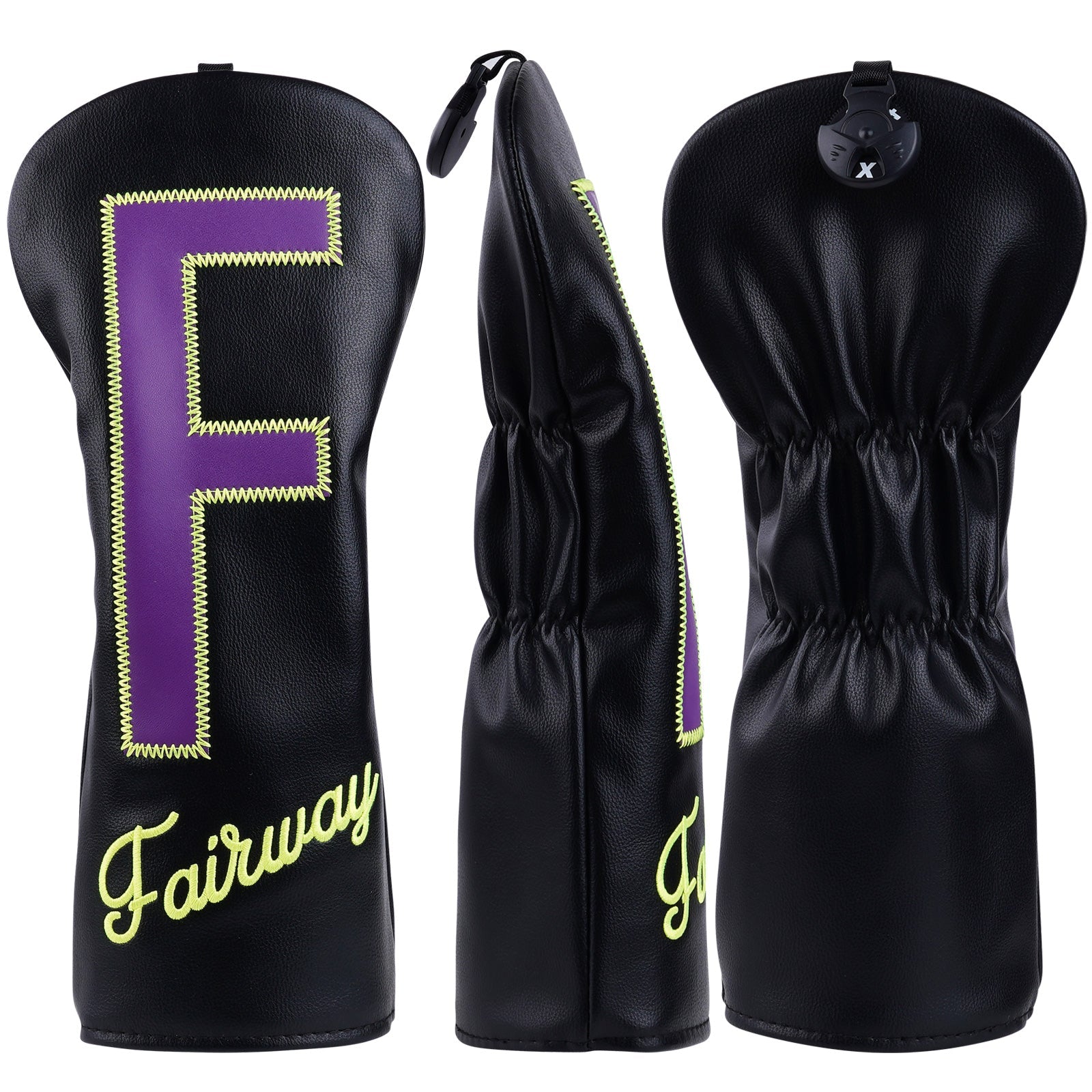 Green D Black F Apricot H Golf Head Cover Set