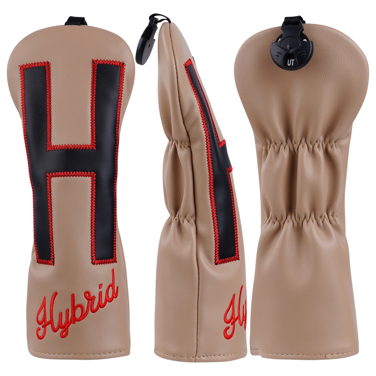 Green D Black F Apricot H Golf Head Cover Set