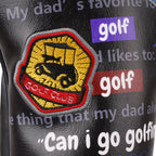 Black PU Golf Dad Head Cover Set