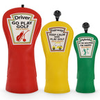 Red Yellow Green Go Play Golf Head Cover Set