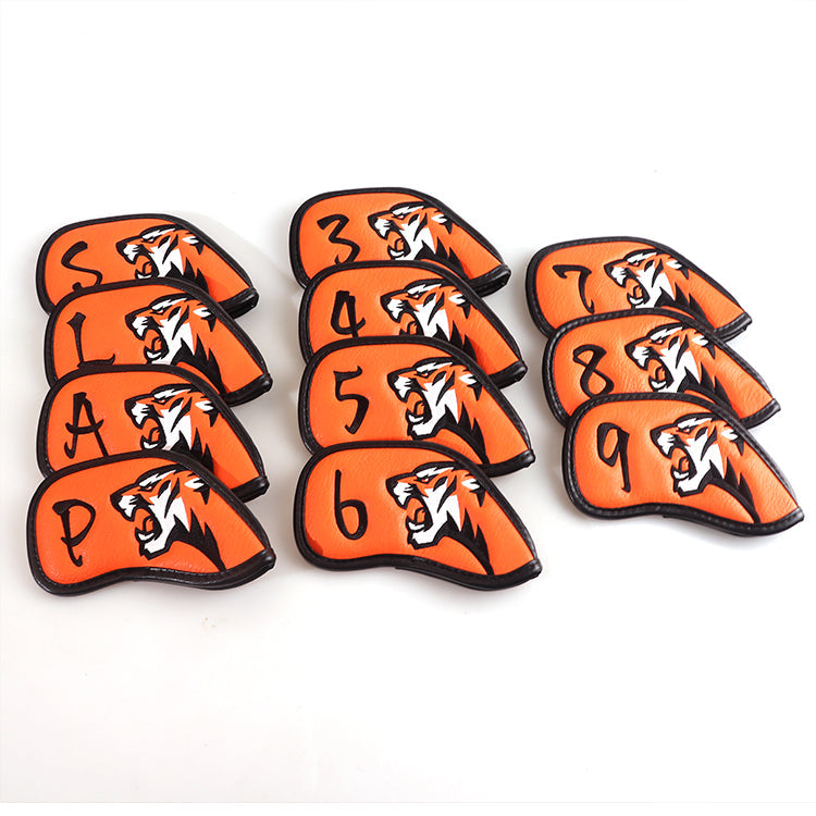 Orange Tigar Iron Covers 11PCS(3-9,P,A,S,L) Head Cover