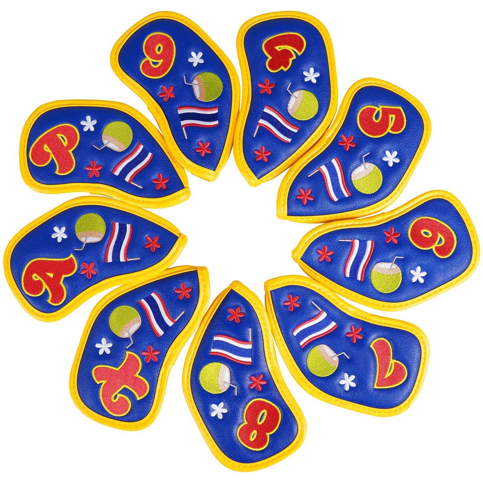 Blue Thai Custom Golf Head Cover Set