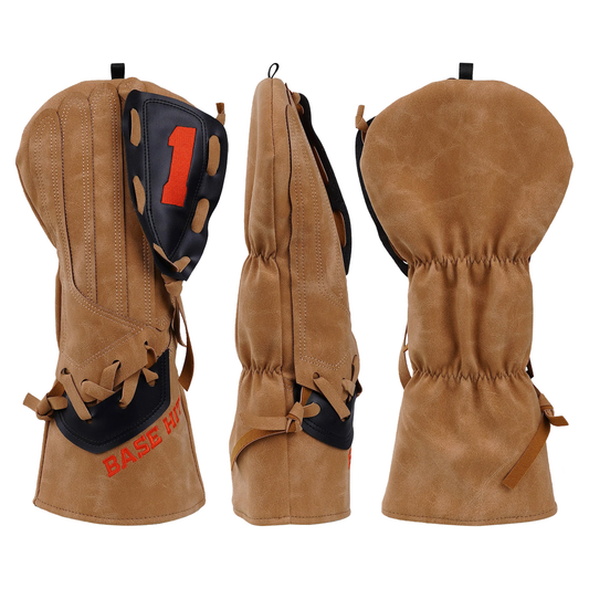 Light Brown Baseball Driver Golf Headcover