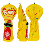 Yellow Red Black Chili Pepper Sauce Golf Headcover Set