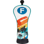 White PU Coconut Palm Golf Headcover Set