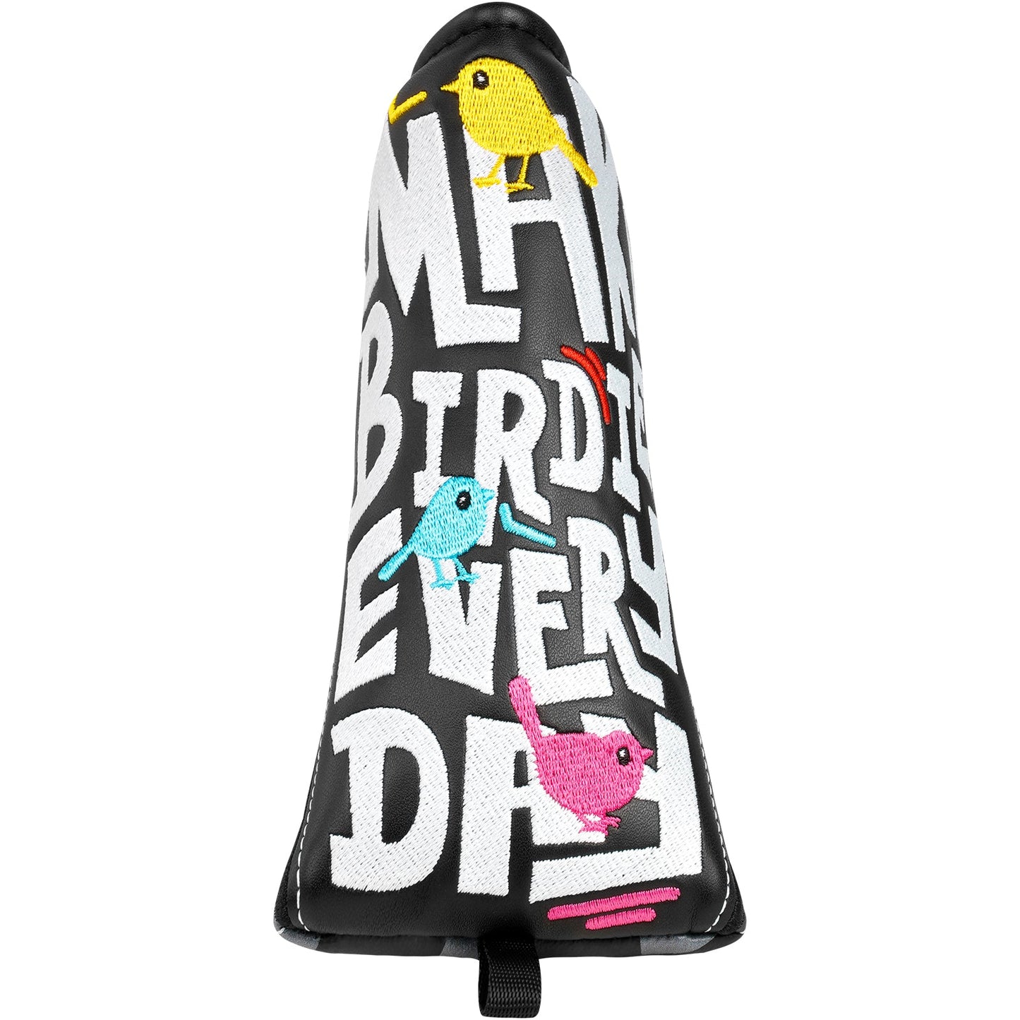 Plaid Bird Embroidery Golf Driver Putter Cover