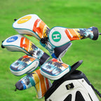White PU Coconut Palm Golf Headcover Set