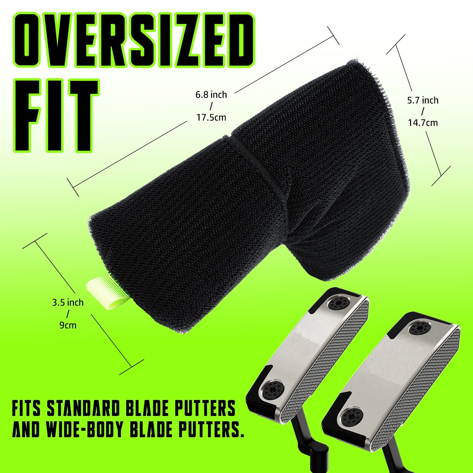 Hook-and-loop Embroidered Patches Blade Putter Cover