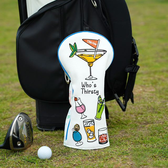 White 19 Hole Driver Golf Head Cover