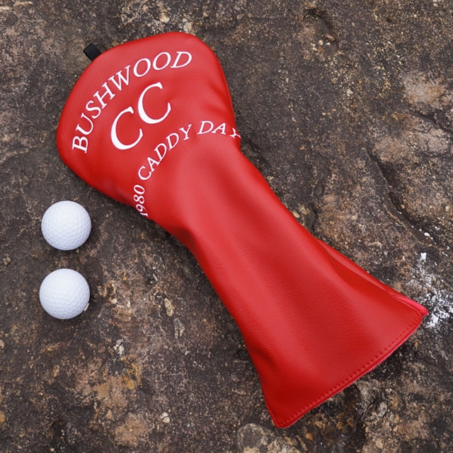 Red BUSHWOOD CC Driver Putter Head Cover