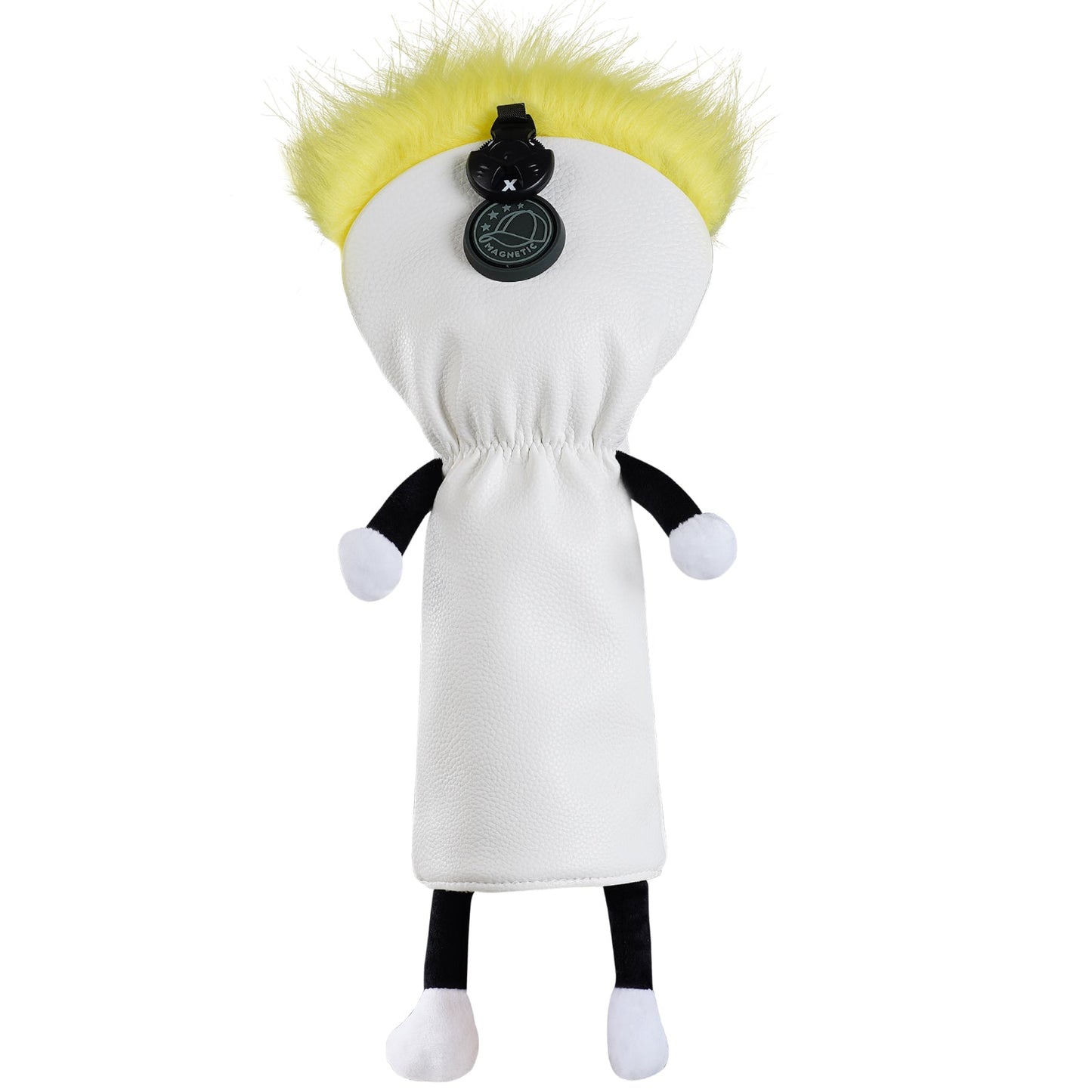 White Melancholy Boy Embroidered Wooden Head Cover Sets