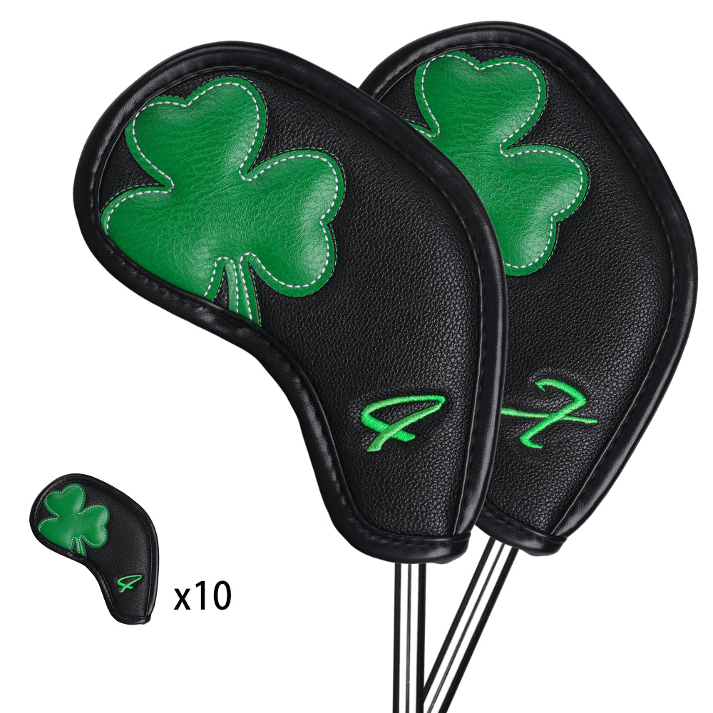 Green Clover Patch Iron Golf Head Cover