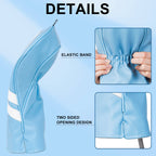 Blue Hexagon Golf Headcover Set