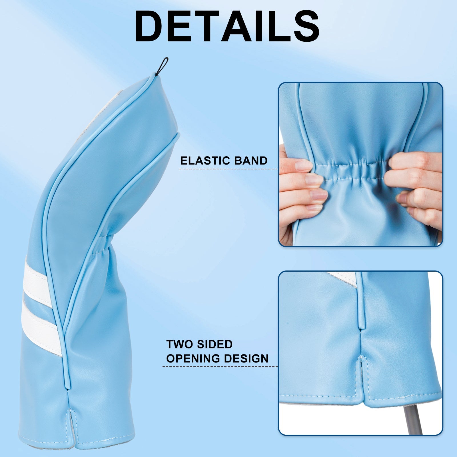 Blue Hexagon Golf Headcover Set