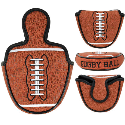 Football Mallet Putter Golf Head Cover