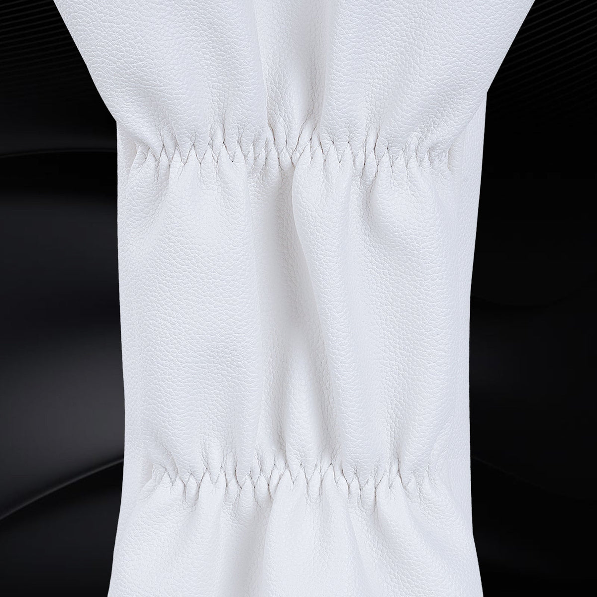 White 3D Embossed Leather Golf Head Covers