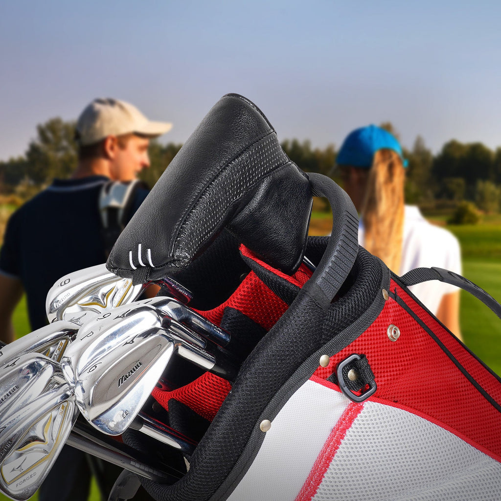 Leather Balck Magnetic Blade Putter Cover with Marker