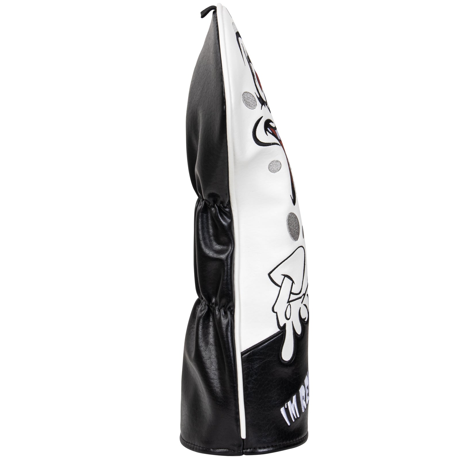 White Stitching Black Leather Spongebob Driver Headcover