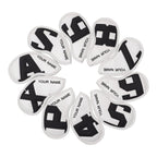 Custom Large No. Magnetic White Leather Iron Head Covers