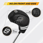 10pcs/Set White Stripe Magnet Closure Black Iron Cover