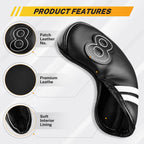 10pcs/Set White Stripe Magnet Closure Black Iron Cover