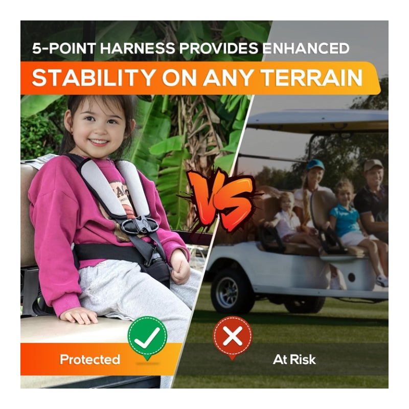 Child Positioner for Golf Carts 5 Point Harness