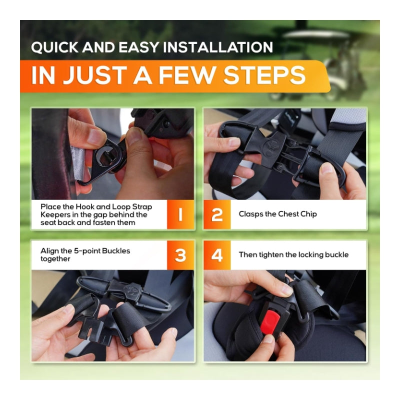 Child Positioner for Golf Carts 5 Point Harness