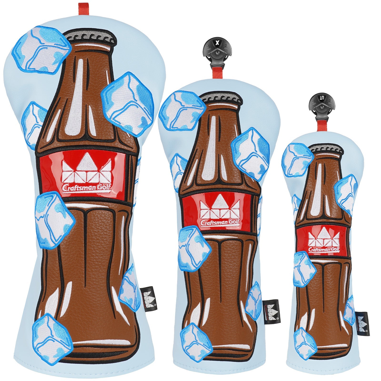 Blue Chilled Coke Golf Wood Headcover Set