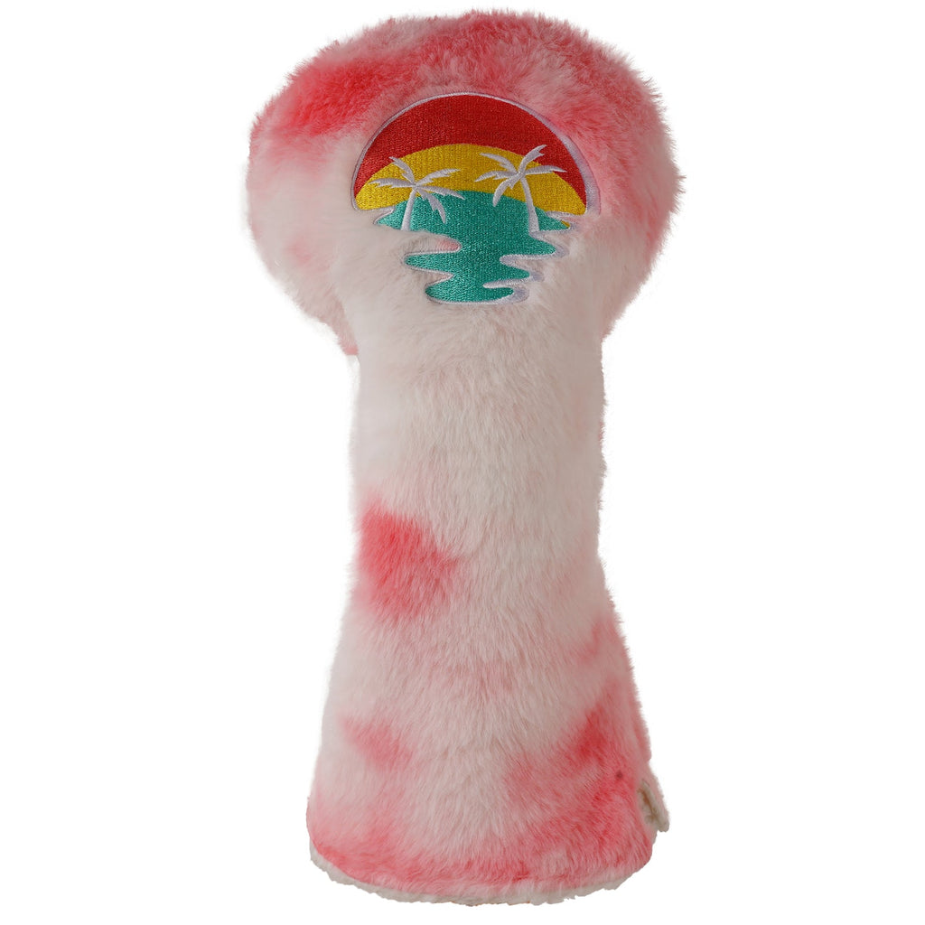 Peach Coconut Flamingo Plush Driver Head Cover