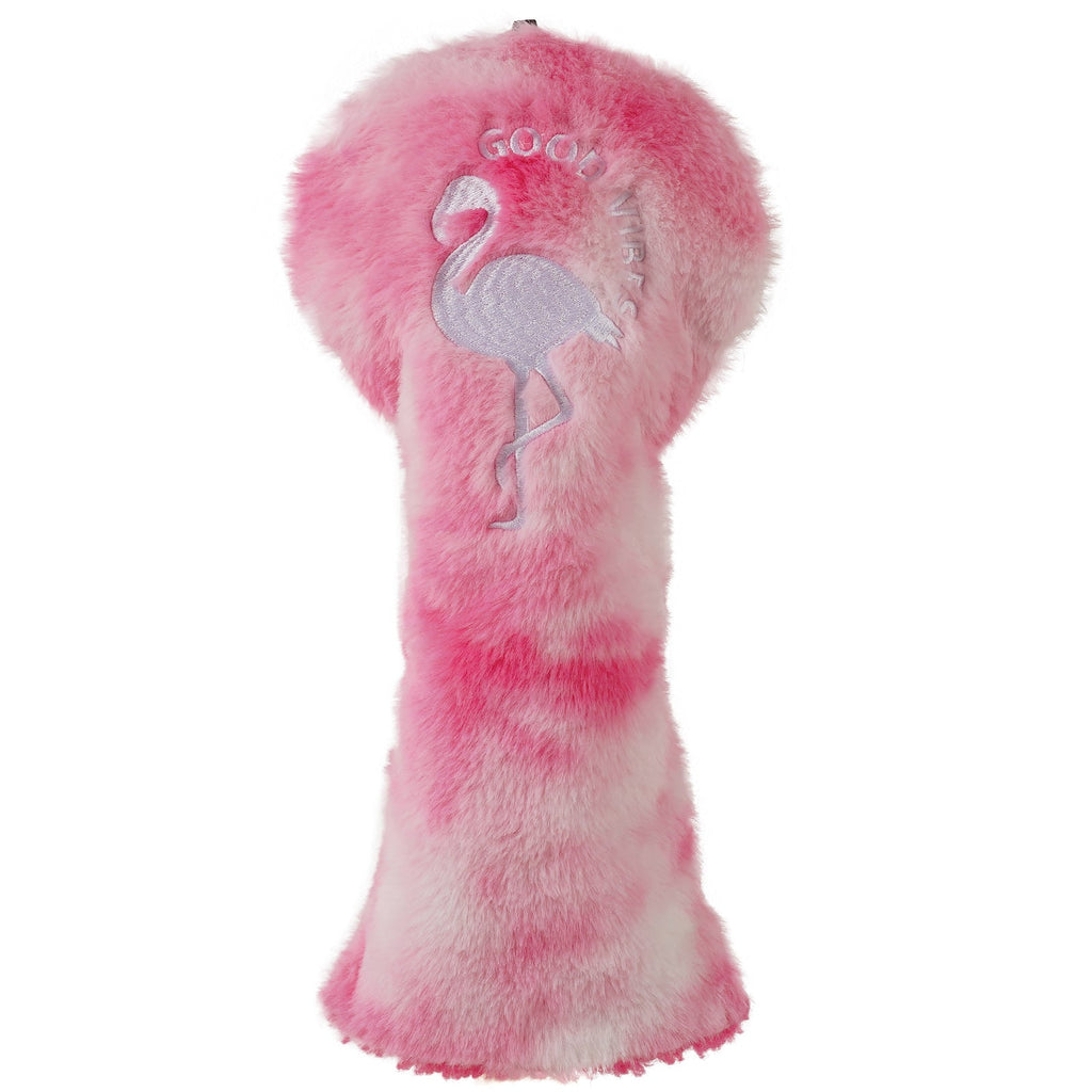 Peach Coconut Flamingo Plush Driver Head Cover