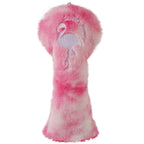 Peach Coconut Flamingo Plush Driver Head Cover