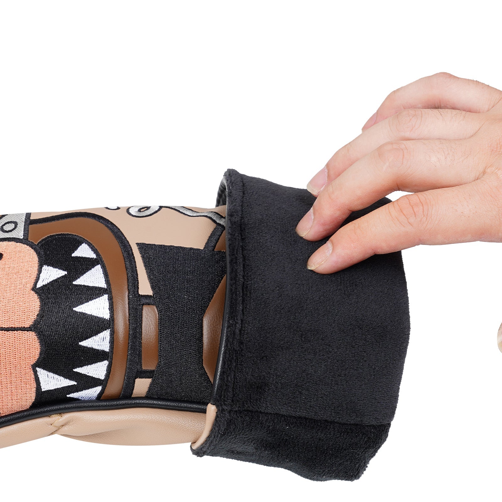 Brown Teddy Bear Embroidery Driver Fairway Hybrid Head Cover