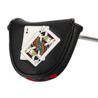 Ace and Jack Black Mallet Head Cover-CraftsmanGolf