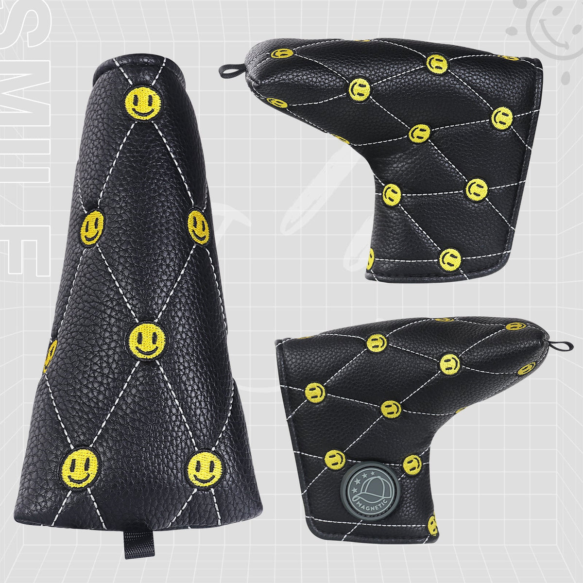 Smile Face Blade Putter Head Cover