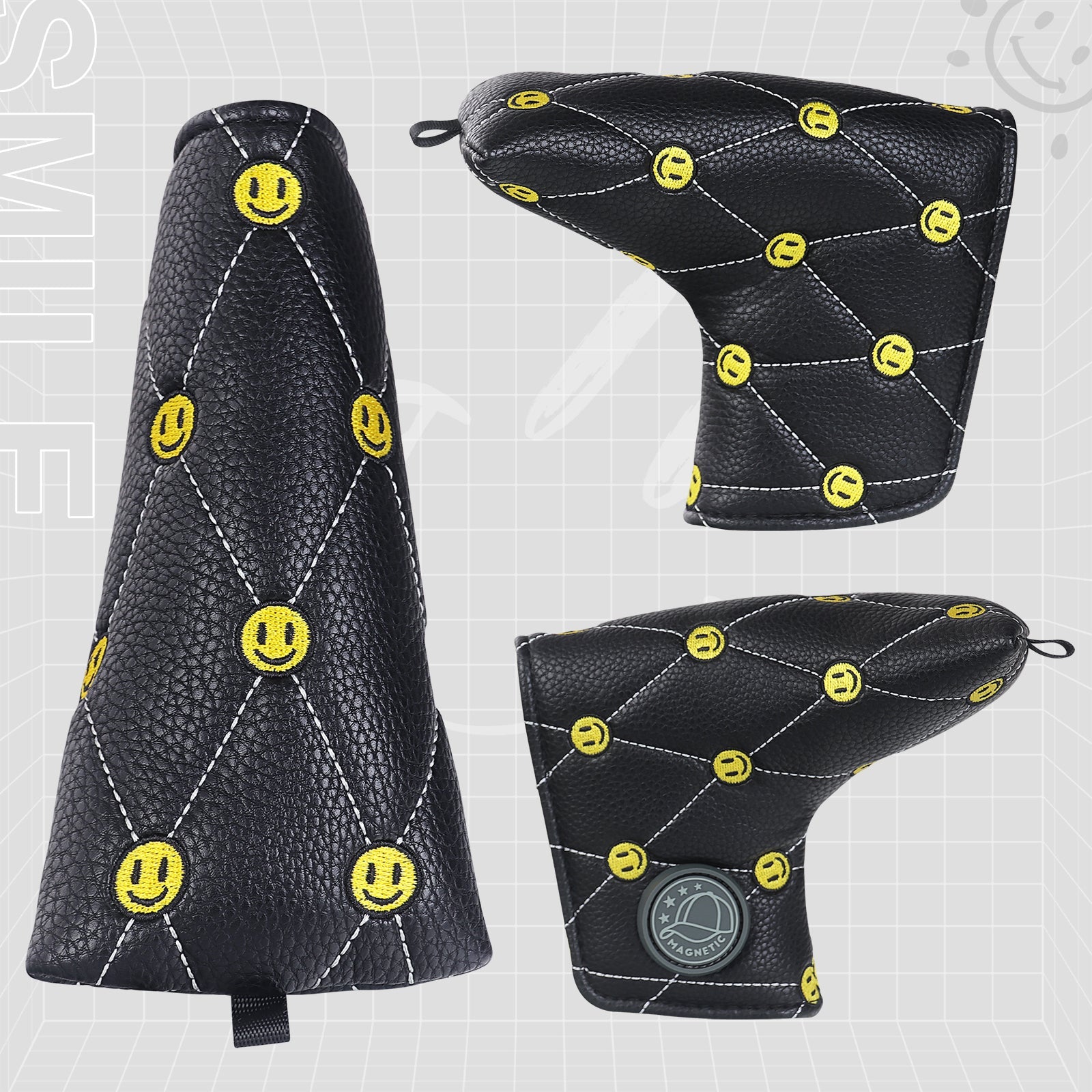 Smile Face Blade Putter Head Cover