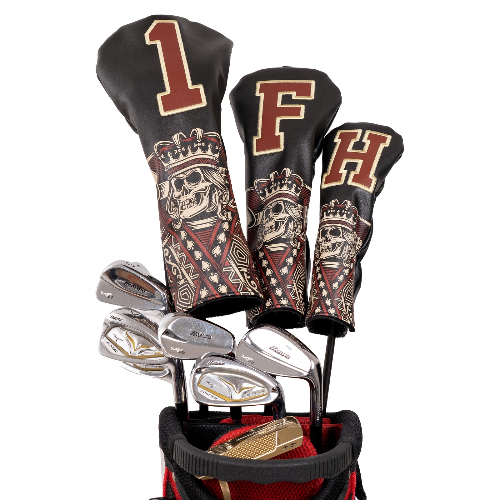 Black Skull K Driver Putter Head Cover Set