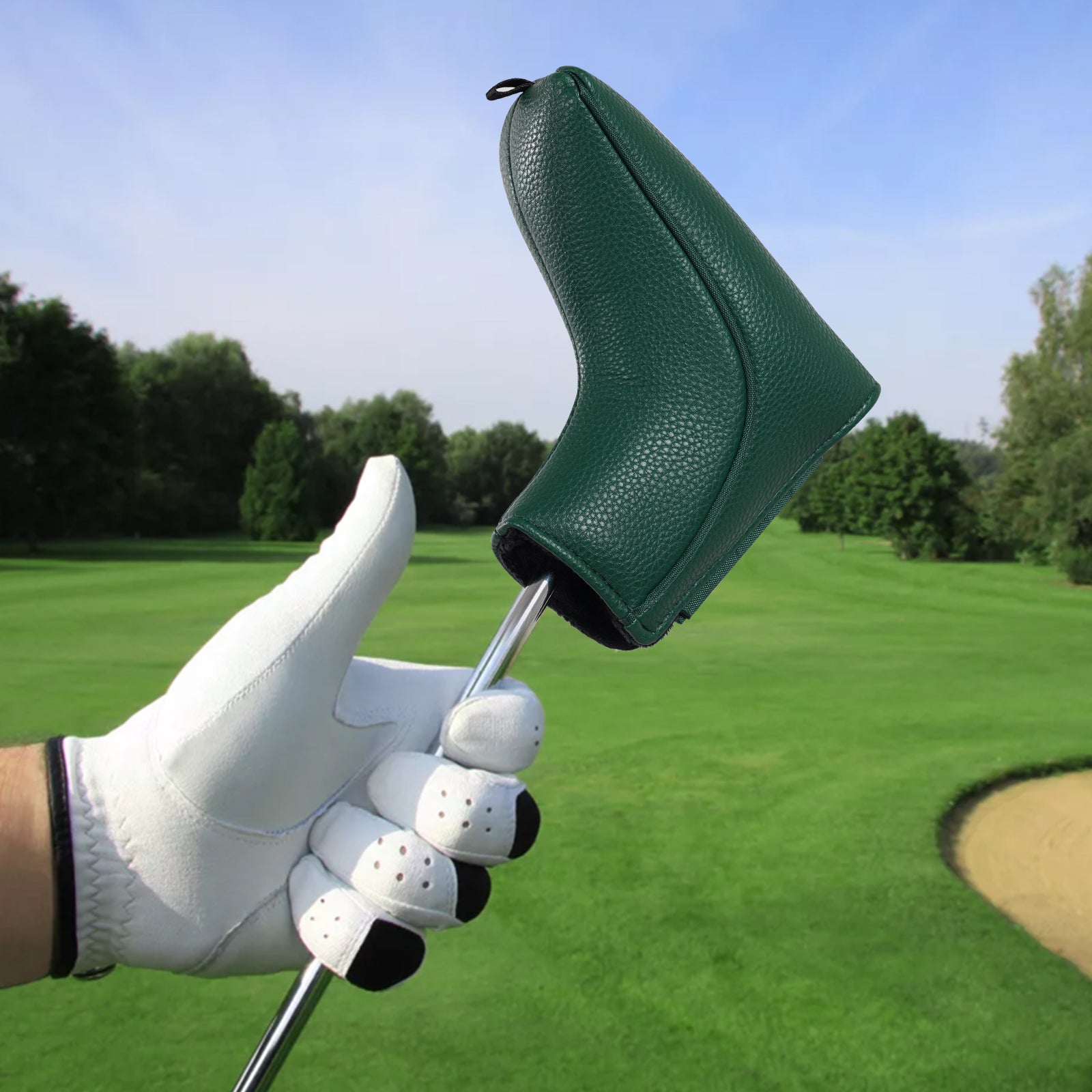 Green Bottom Green Edge Large Litchi Magnet Balde Putter Cover