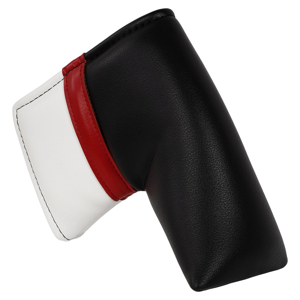 Black Background Red and White Golf Putter Cover