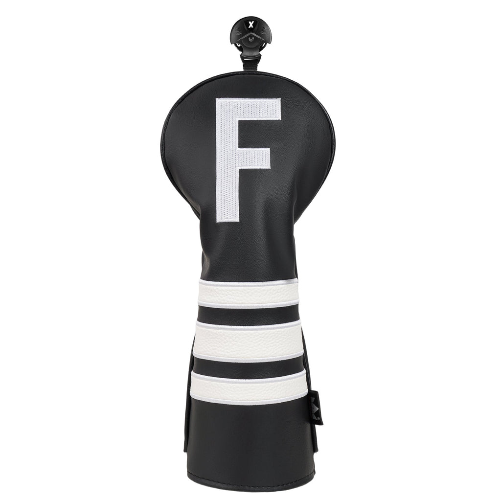 Black and White Stripes Golf Headcover Set